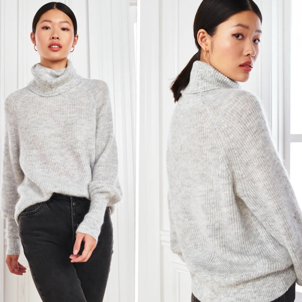 Quince Gray Turtleneck Sweater